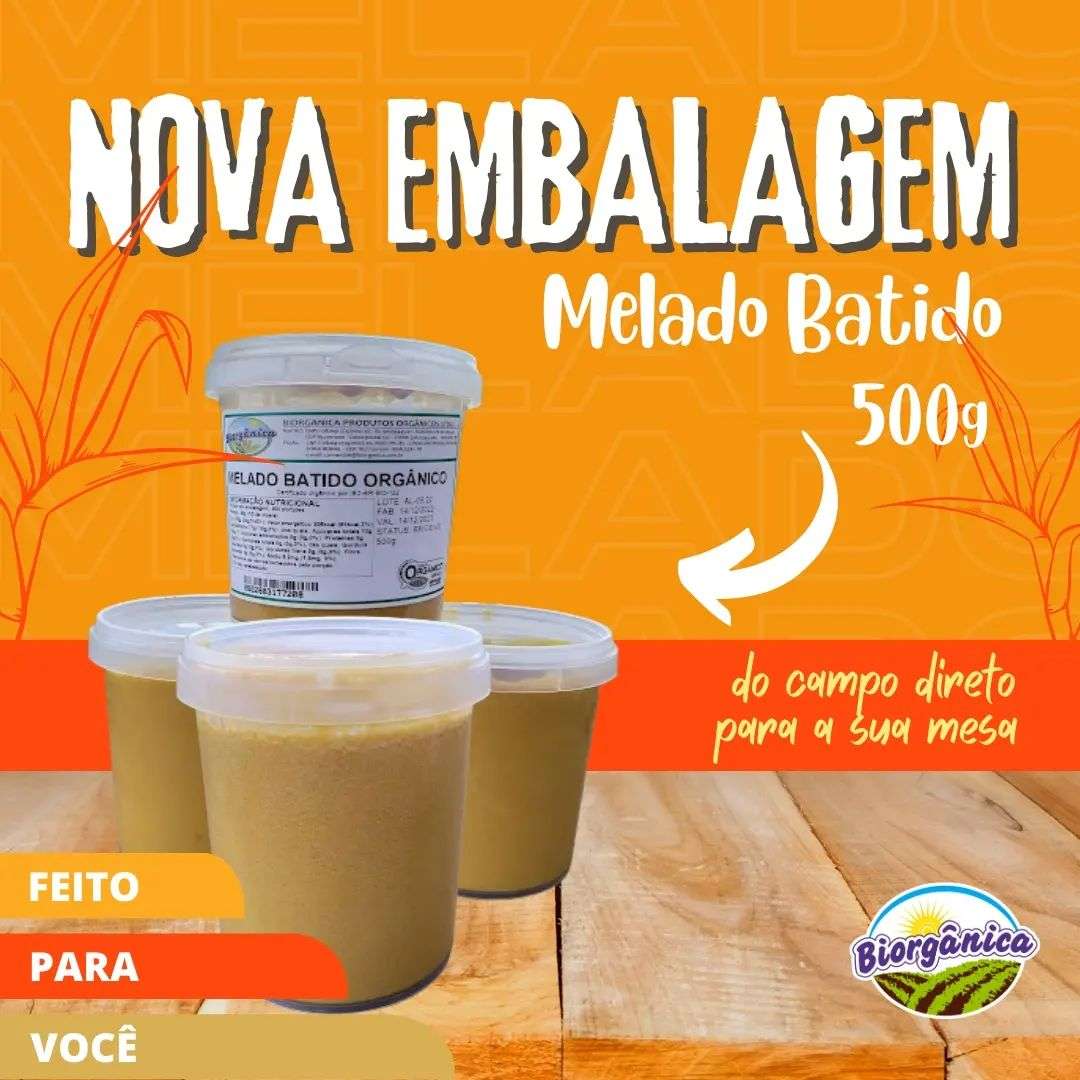 Melado Batido Orgânico 500g
