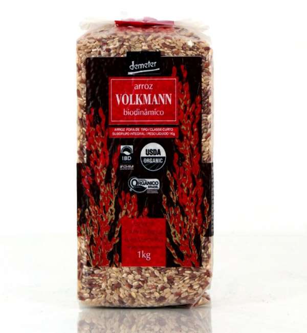 Arroz Cateto integral c/ Vermelho orgânico e biodinâmico - 1 kg vácuo