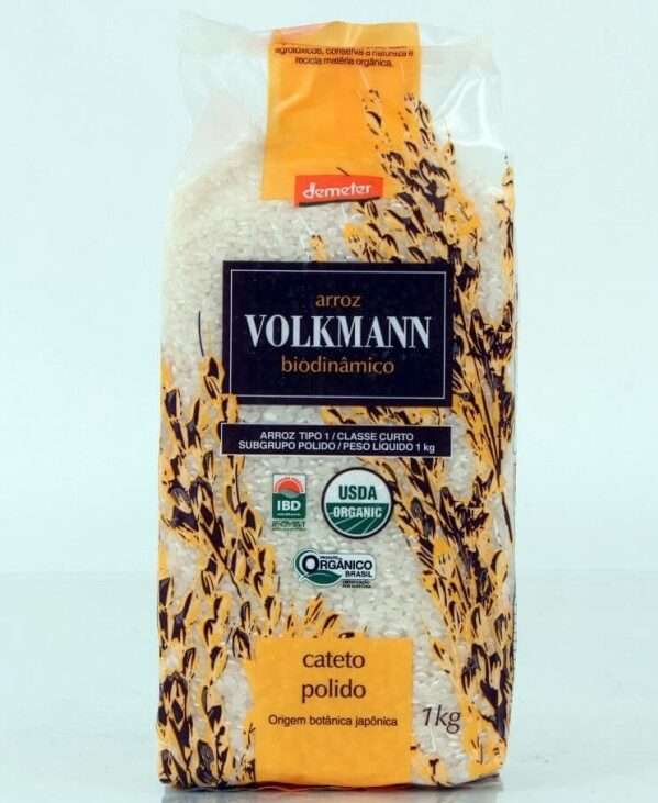 Arroz Cateto Polido orgânico e biodinâmico - 1 kg vácuo