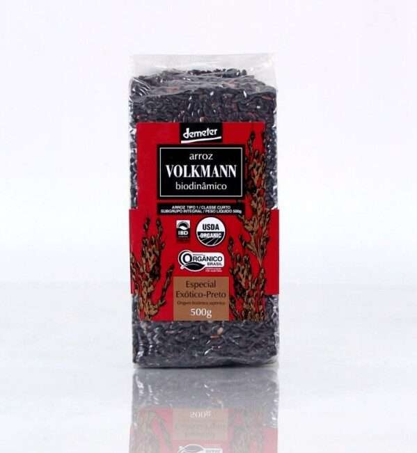 Arroz especial exótico preto orgânico e biodinâmico - 500g vácuo