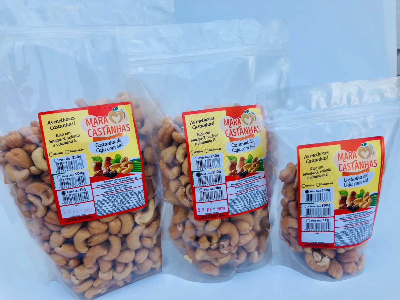 Castanha de Caju Torrada W1 Inteira Com Sal